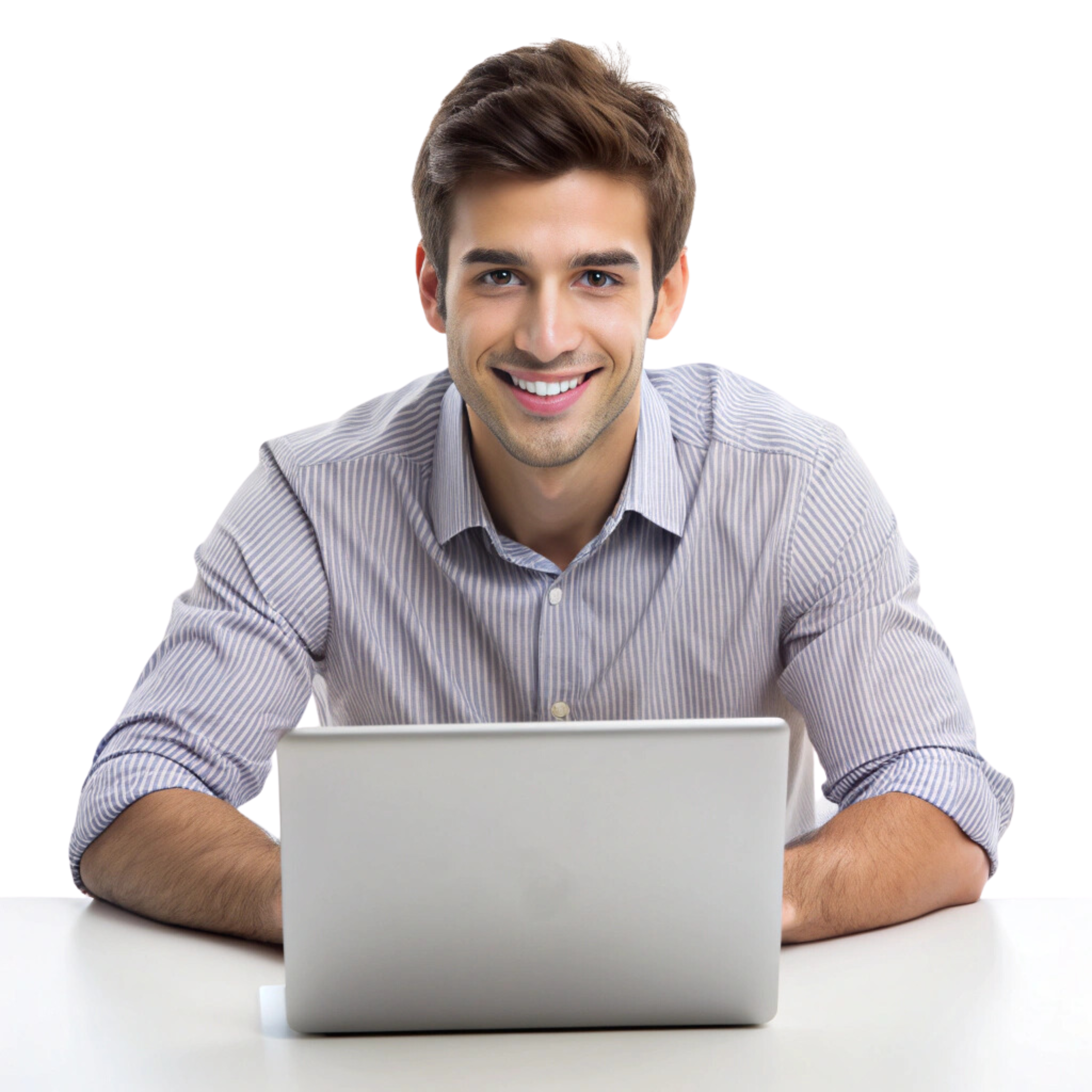 Tutor with laptop